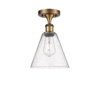 Ballston Semi-Flush Mount White Polished Chrome