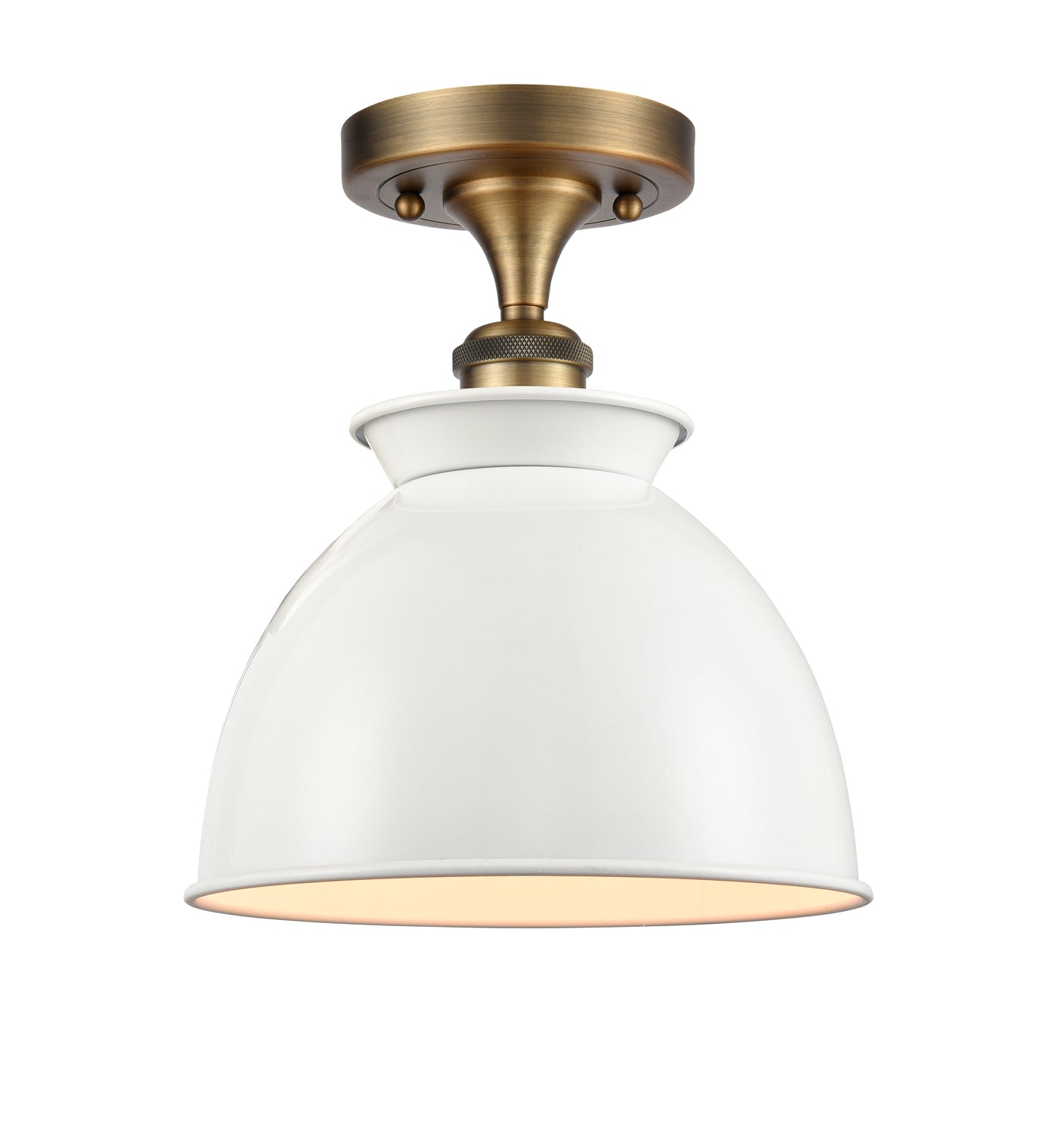 Ballston Semi-Flush Mount White Chrome