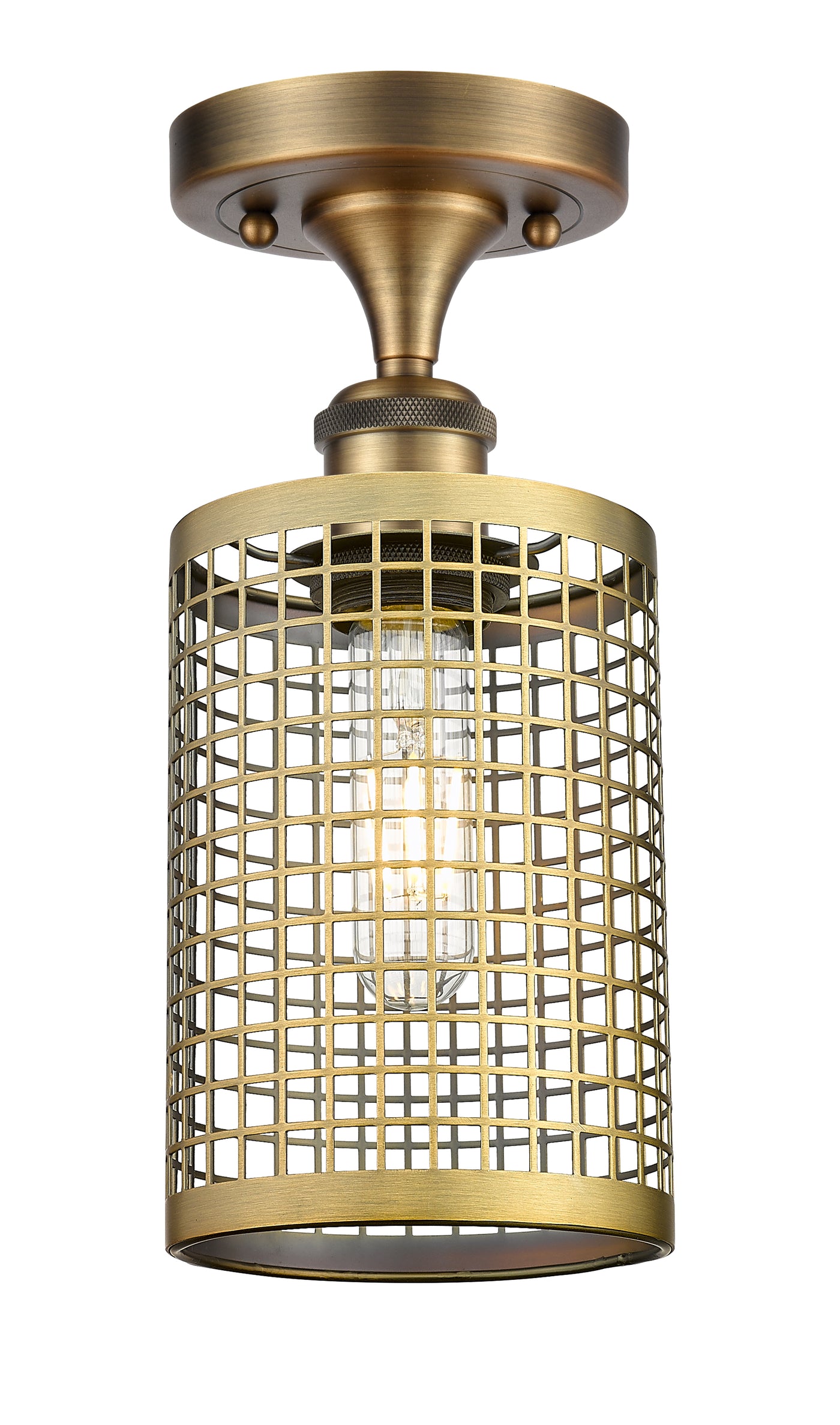 Ballston Semi-Flush Mount Polished Nickel