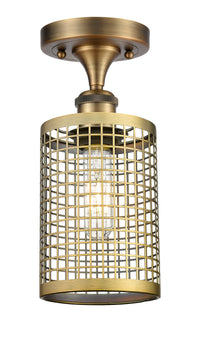 Ballston Semi-Flush Mount Polished Nickel