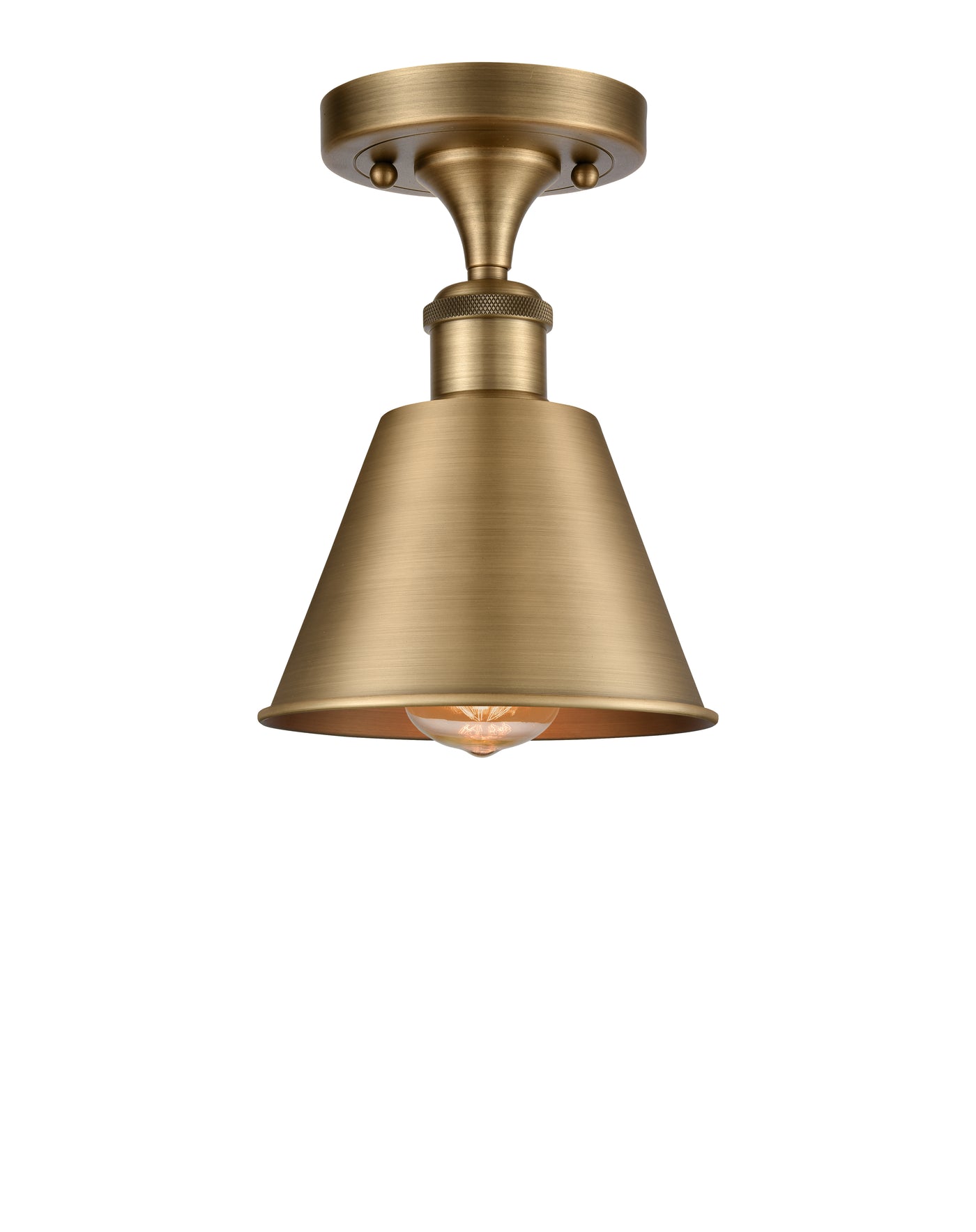 Ballston Semi-Flush Mount Cast Brass Steel