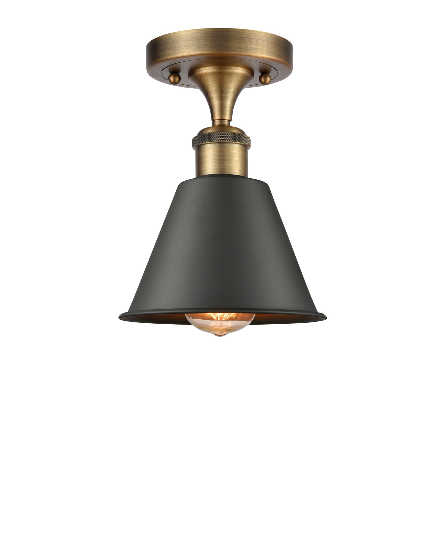 Ballston Semi-Flush Mount Cast Brass Steel