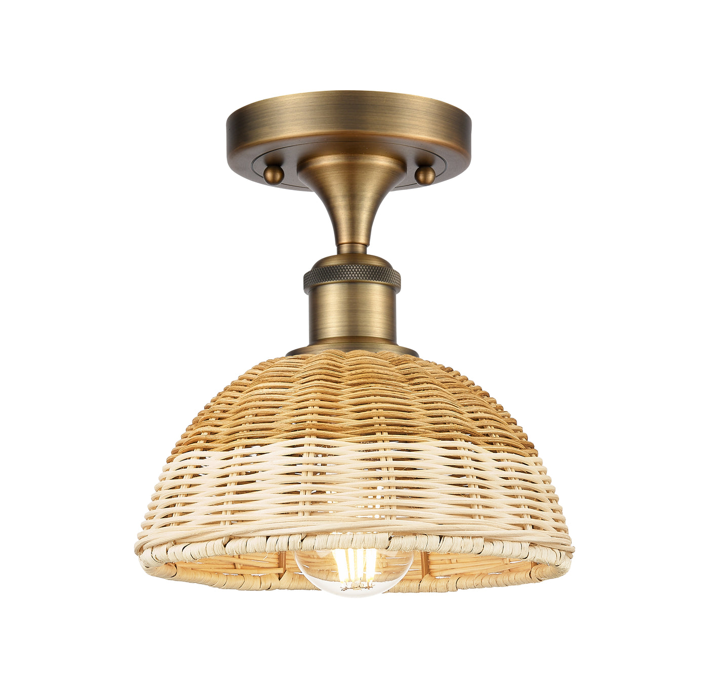 Ballston Semi-Flush Mount Brushed Satin Nickel