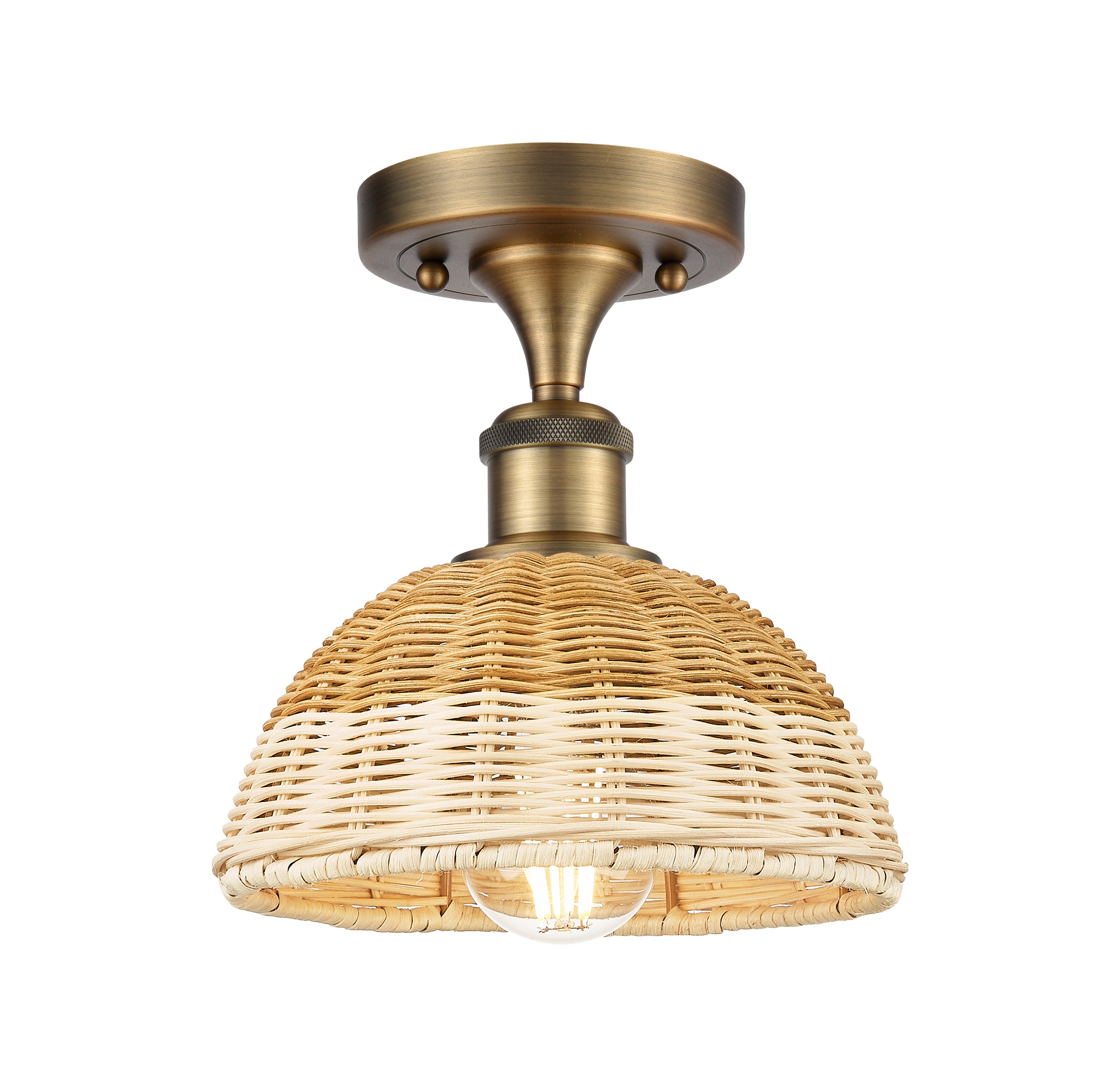 Ballston Semi-Flush Mount Brushed Satin Nickel