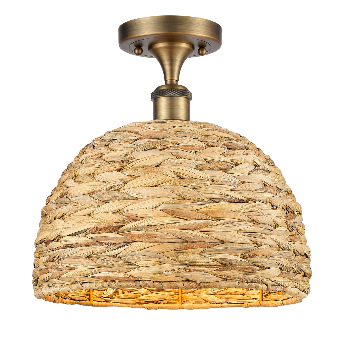 Ballston Semi-Flush Mount Seafoam Shade