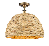 Ballston Semi-Flush Mount Satin Nickel