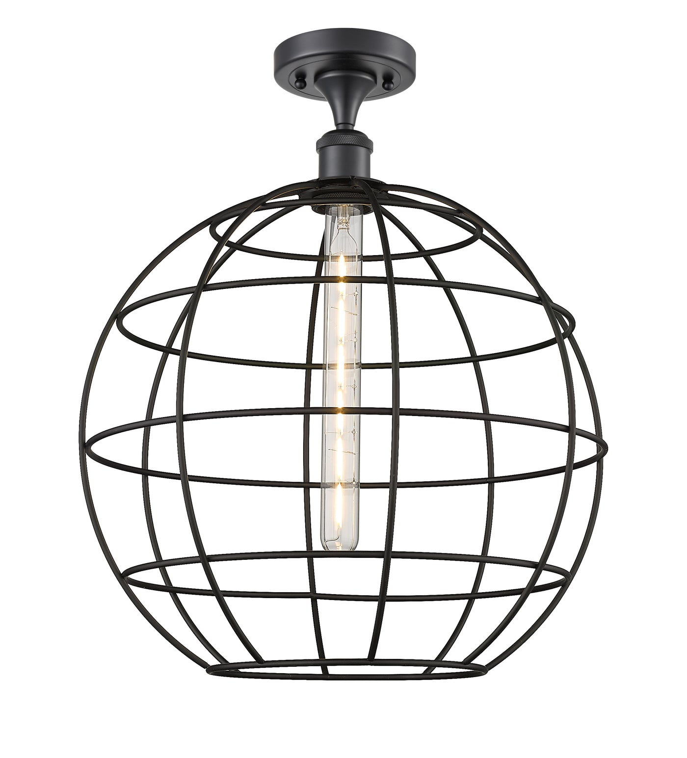 Ballston Semi-Flush Mount Satin Nickel