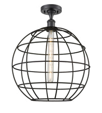 Ballston Semi-Flush Mount Satin Nickel
