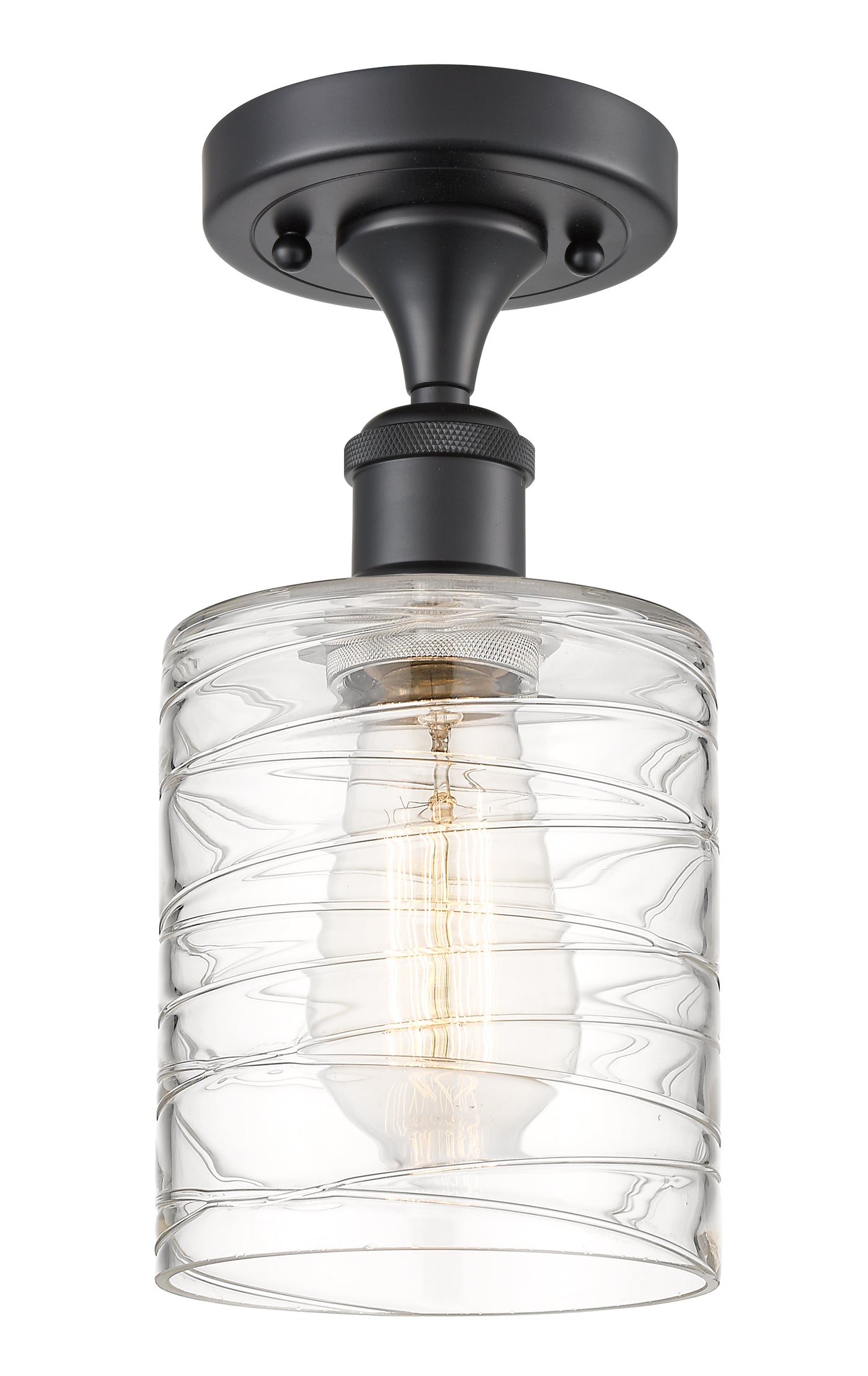 Ballston Semi-Flush Mount White Steel