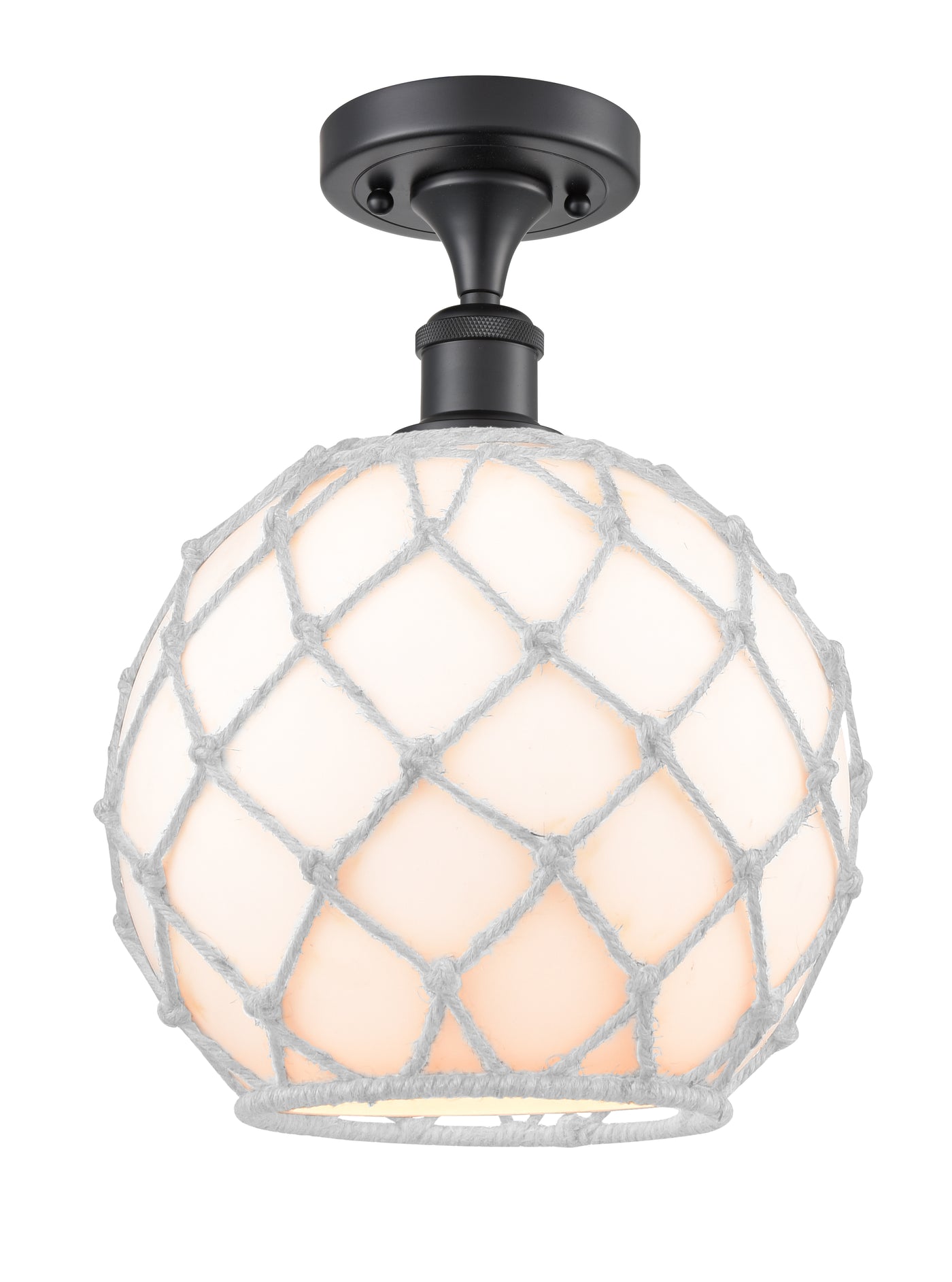 Ballston Semi-Flush Mount White Chrome