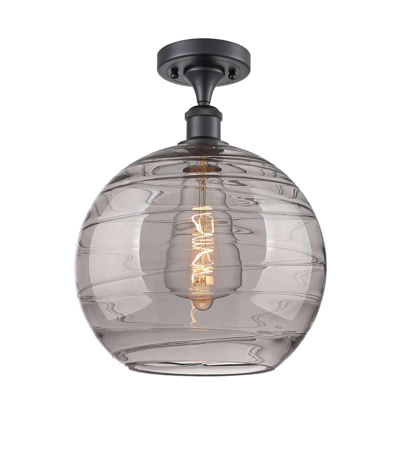 Ballston Semi-Flush Mount Chrome White
