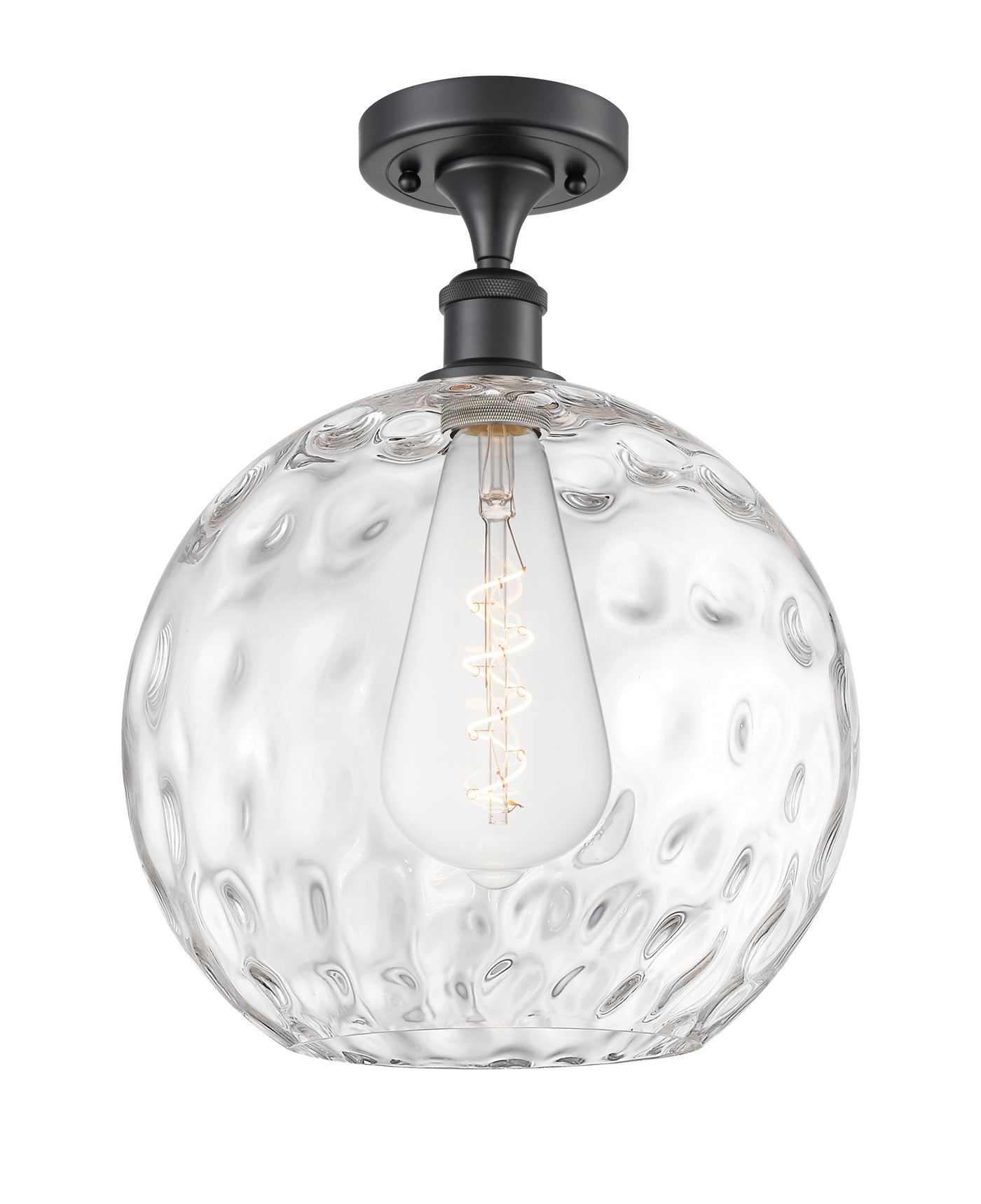 Ballston Semi-Flush Mount Water Glass Steel