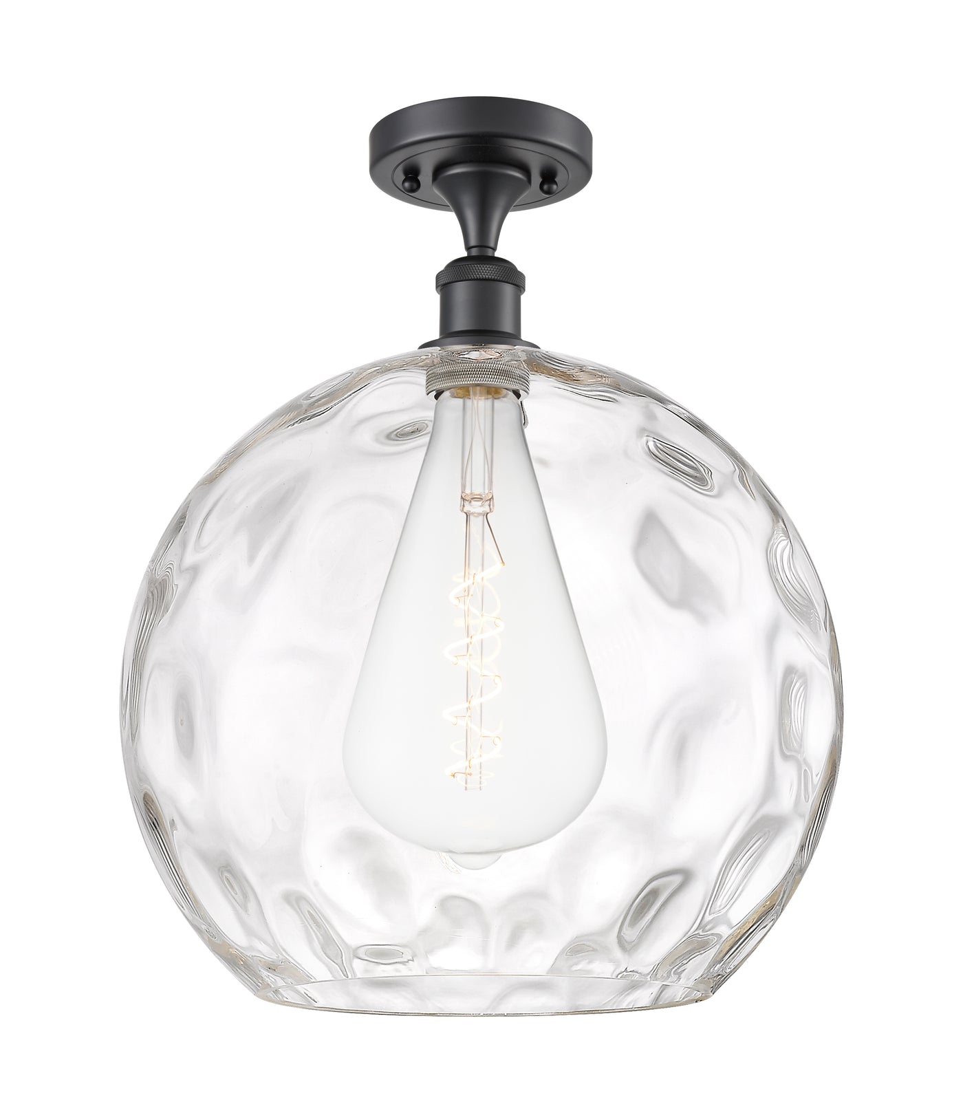 Ballston Semi-Flush Mount White Water Glass