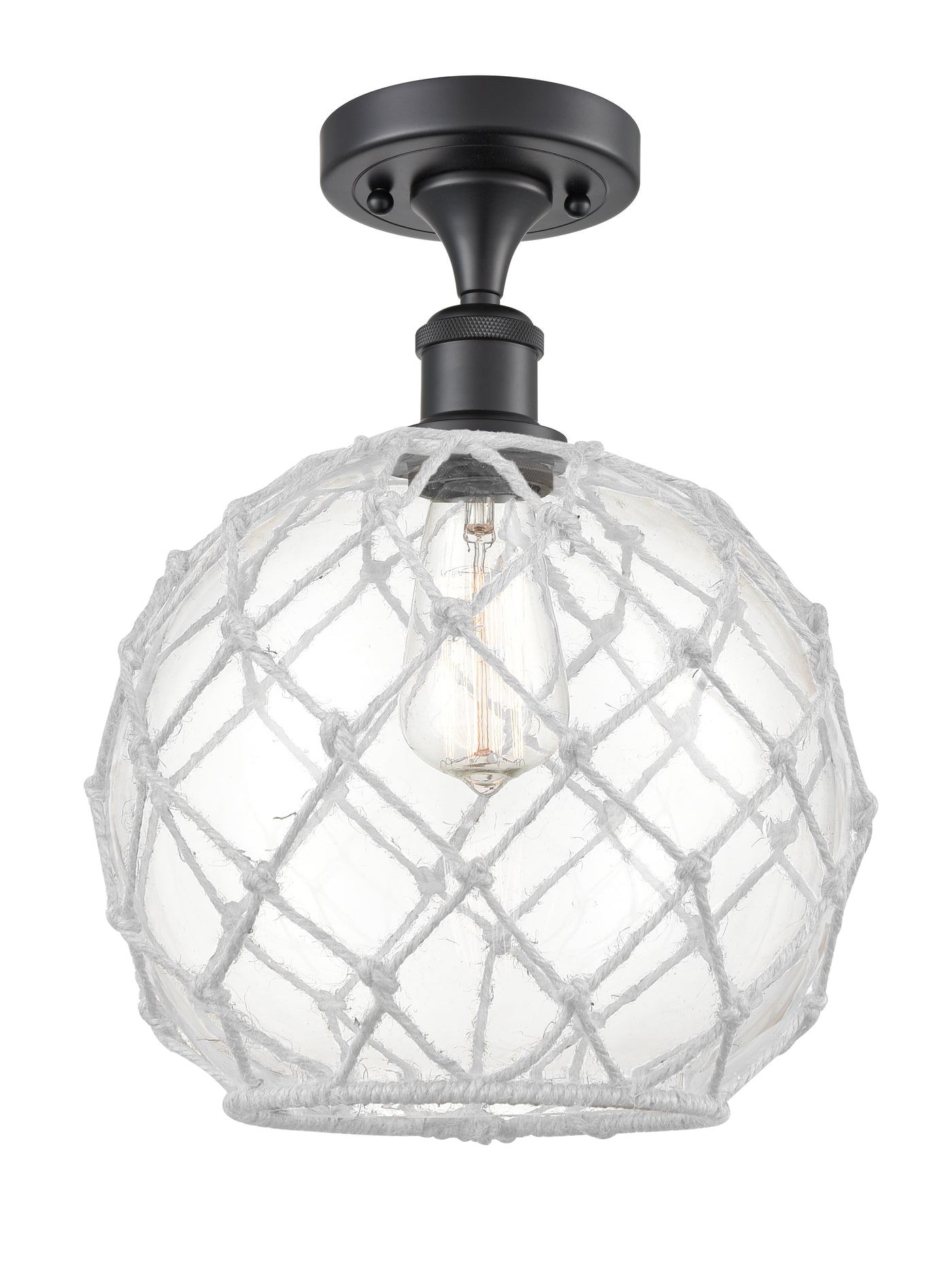 Ballston Semi-Flush Mount White Chrome