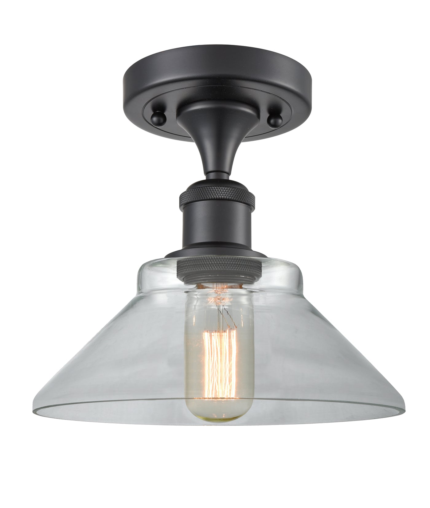 Ballston Semi-Flush Mount White Cast Brass