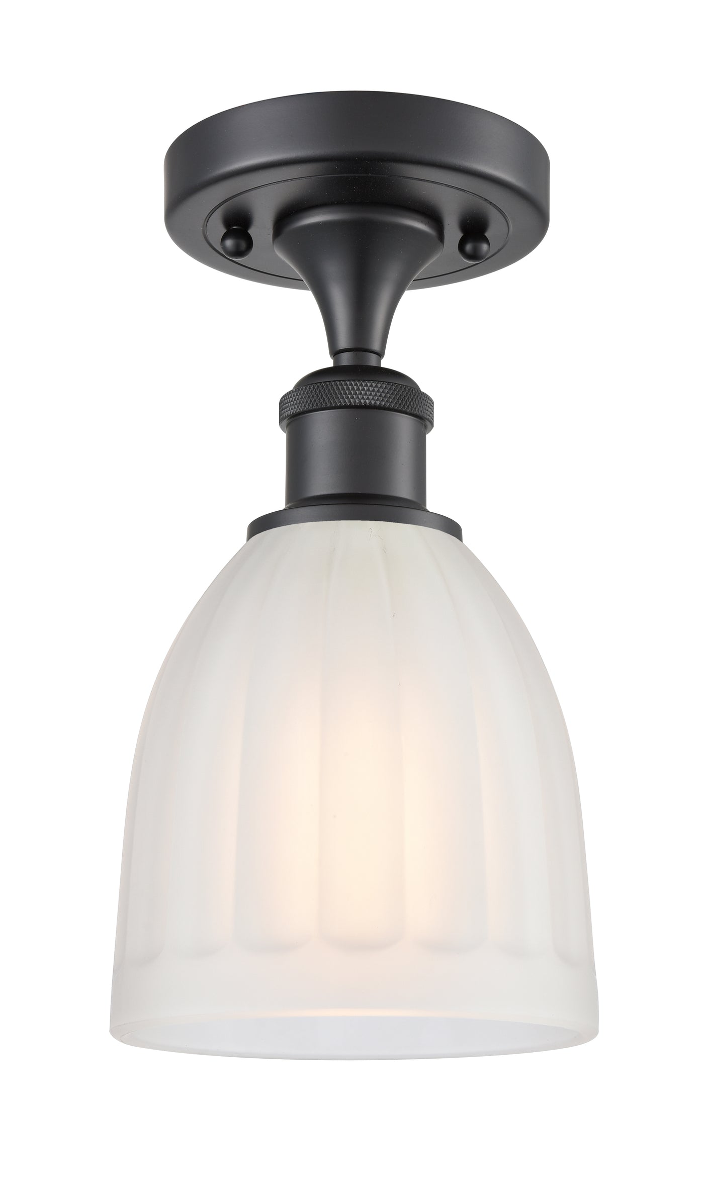 Ballston Semi-Flush Mount White Polished Chrome