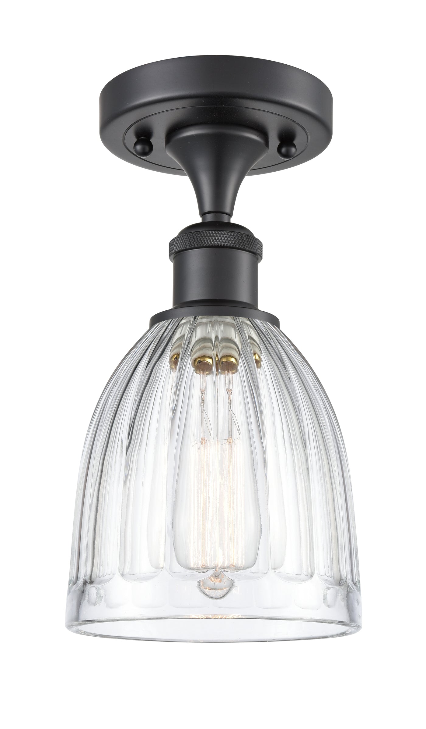 Ballston Semi-Flush Mount White Polished Chrome