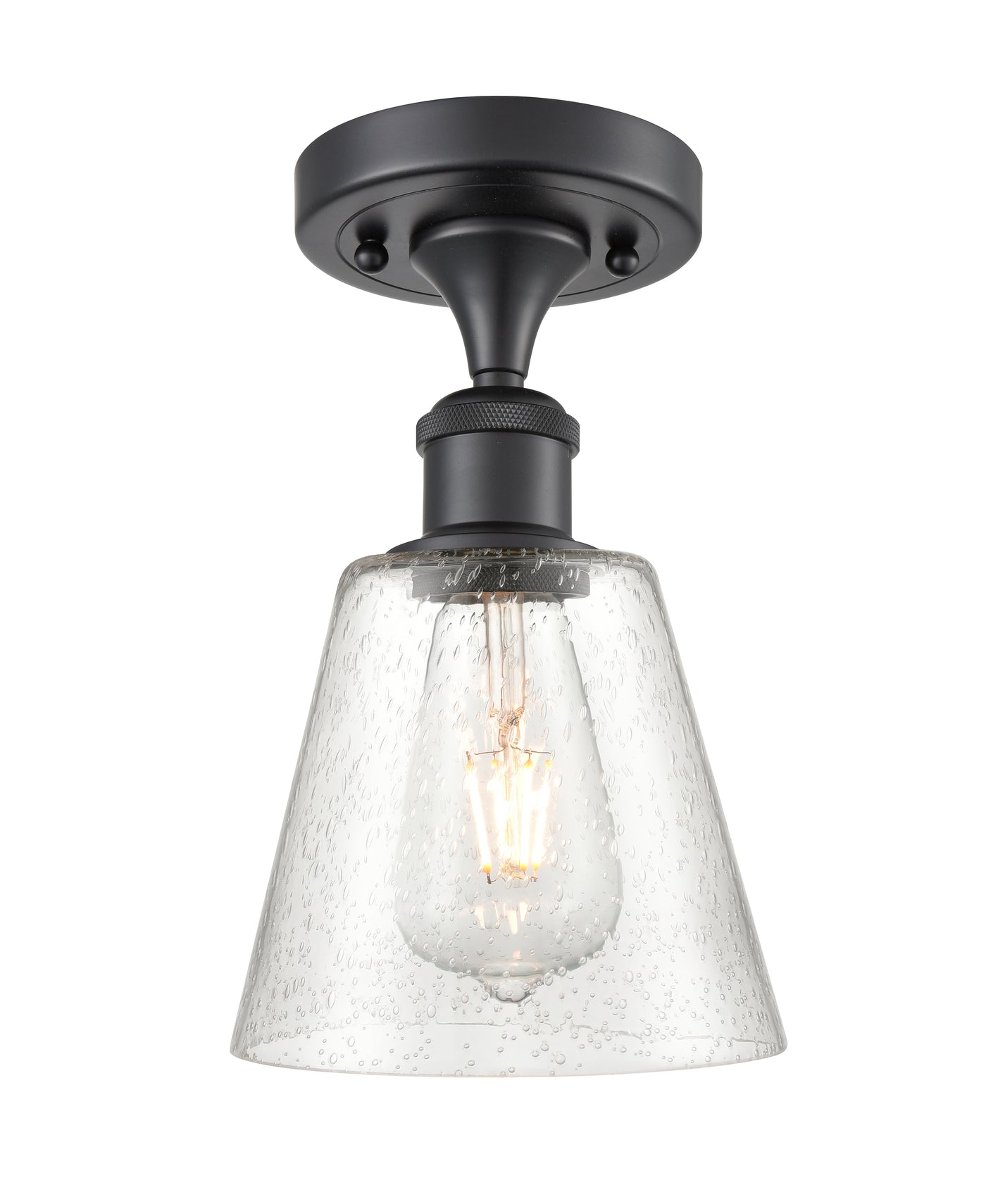 Ballston Semi-Flush White Chrome Cast Brass