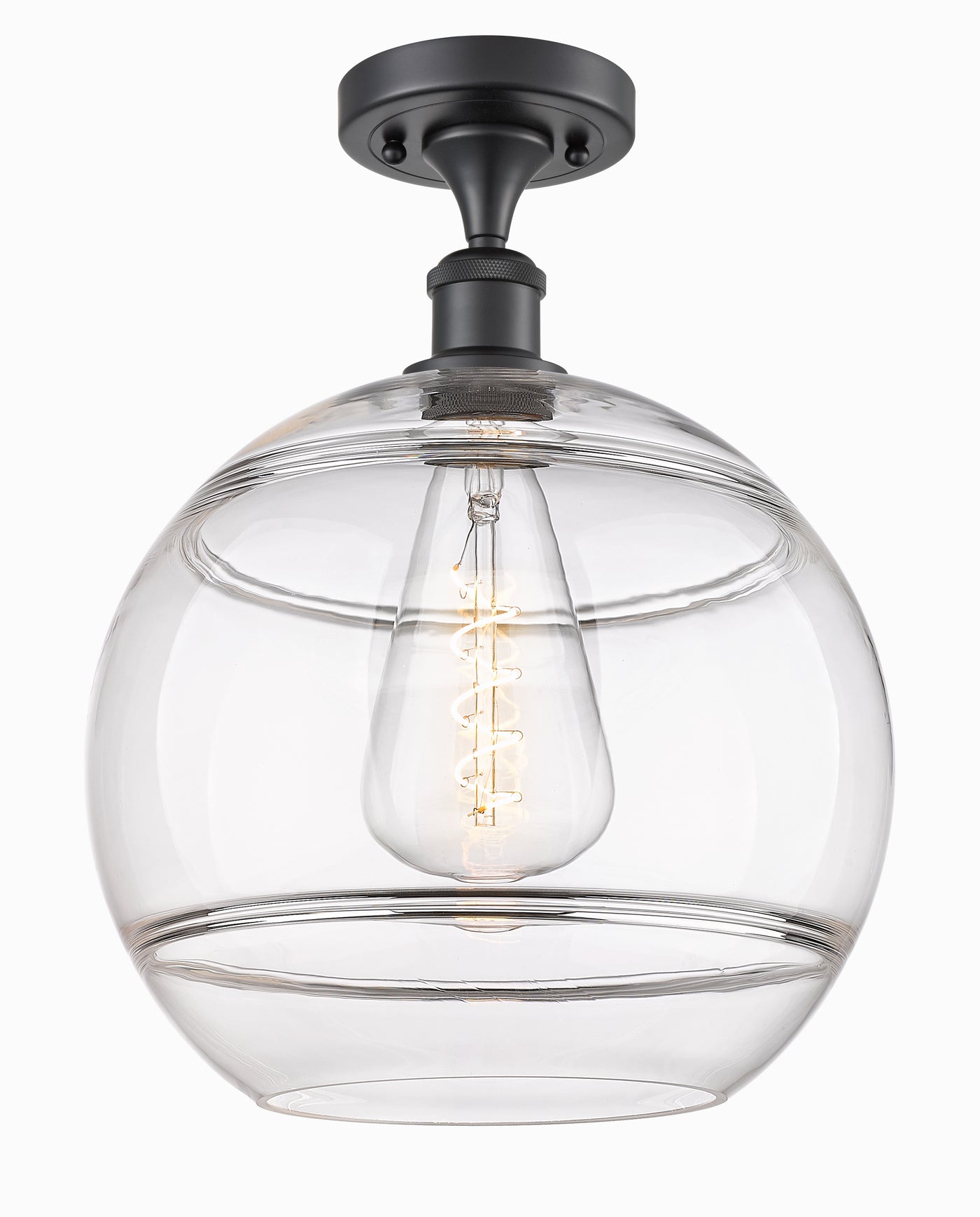 Ballston Semi-Flush Mount White Chrome