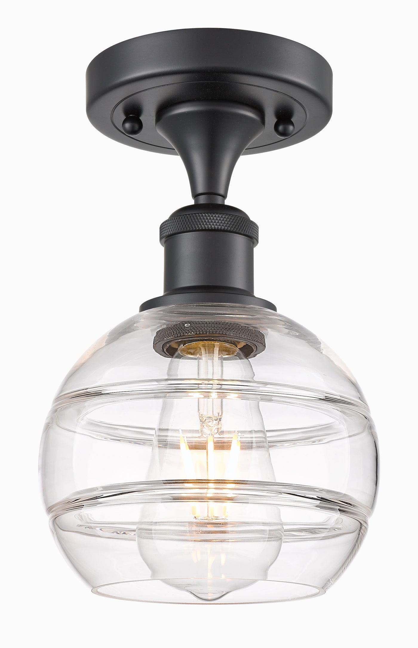 Ballston Semi-Flush Mount White Glass