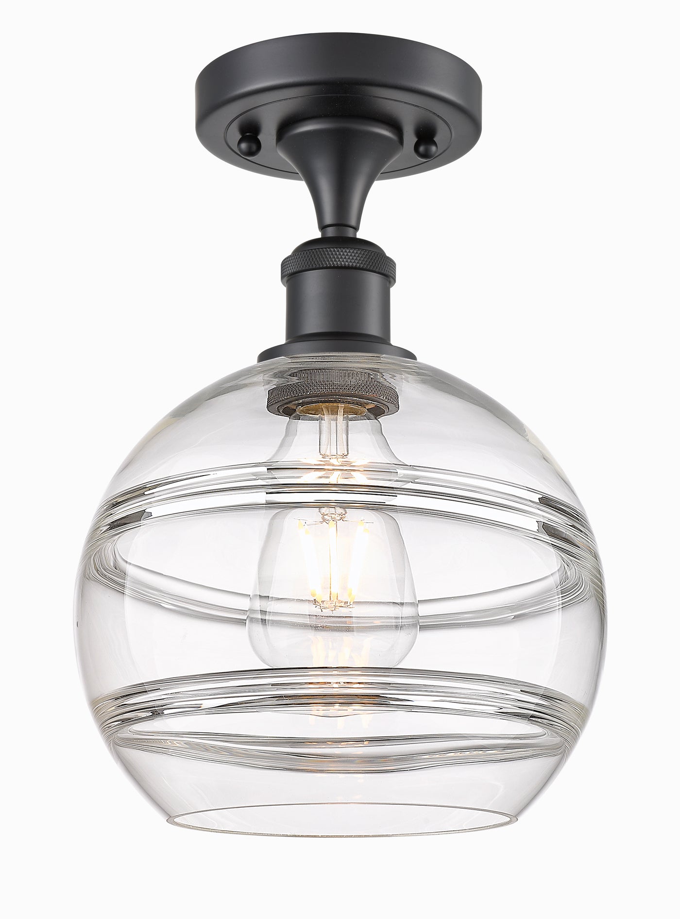 Ballston Semi-Flush Mount White Chrome