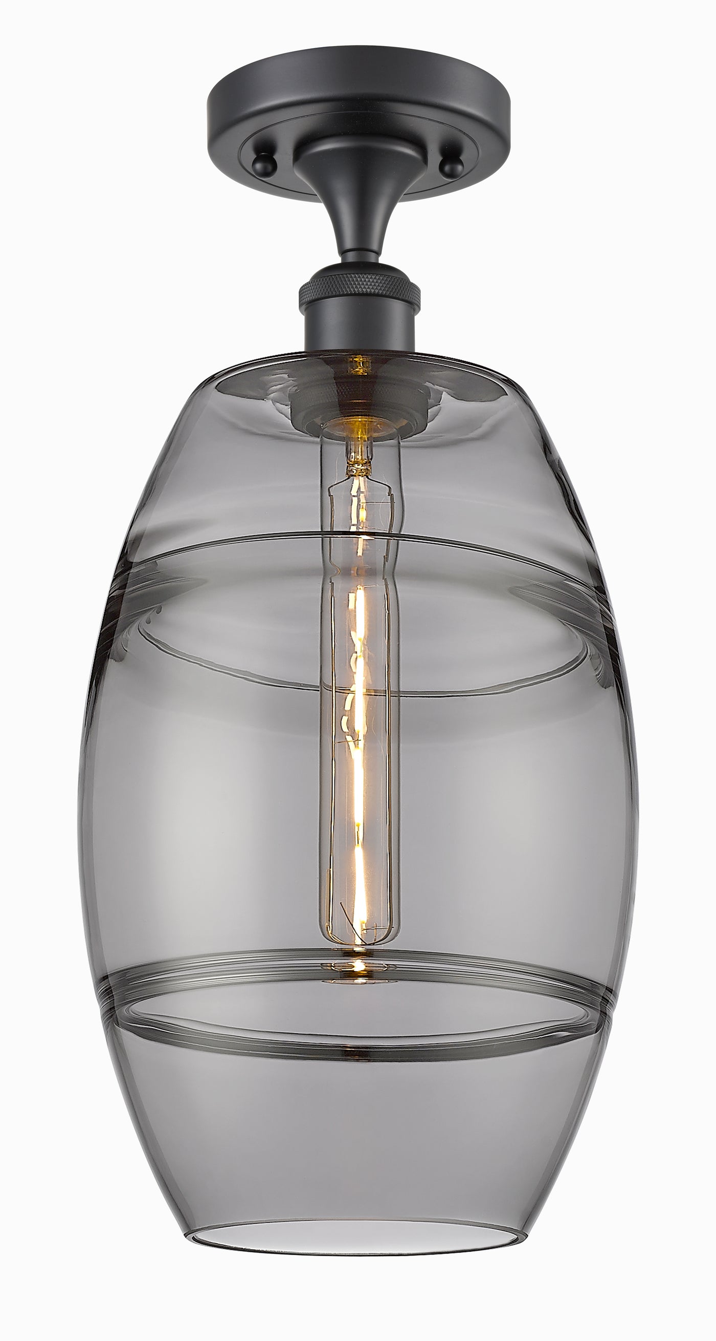 Ballston Semi-Flush Mount Cast Brass White