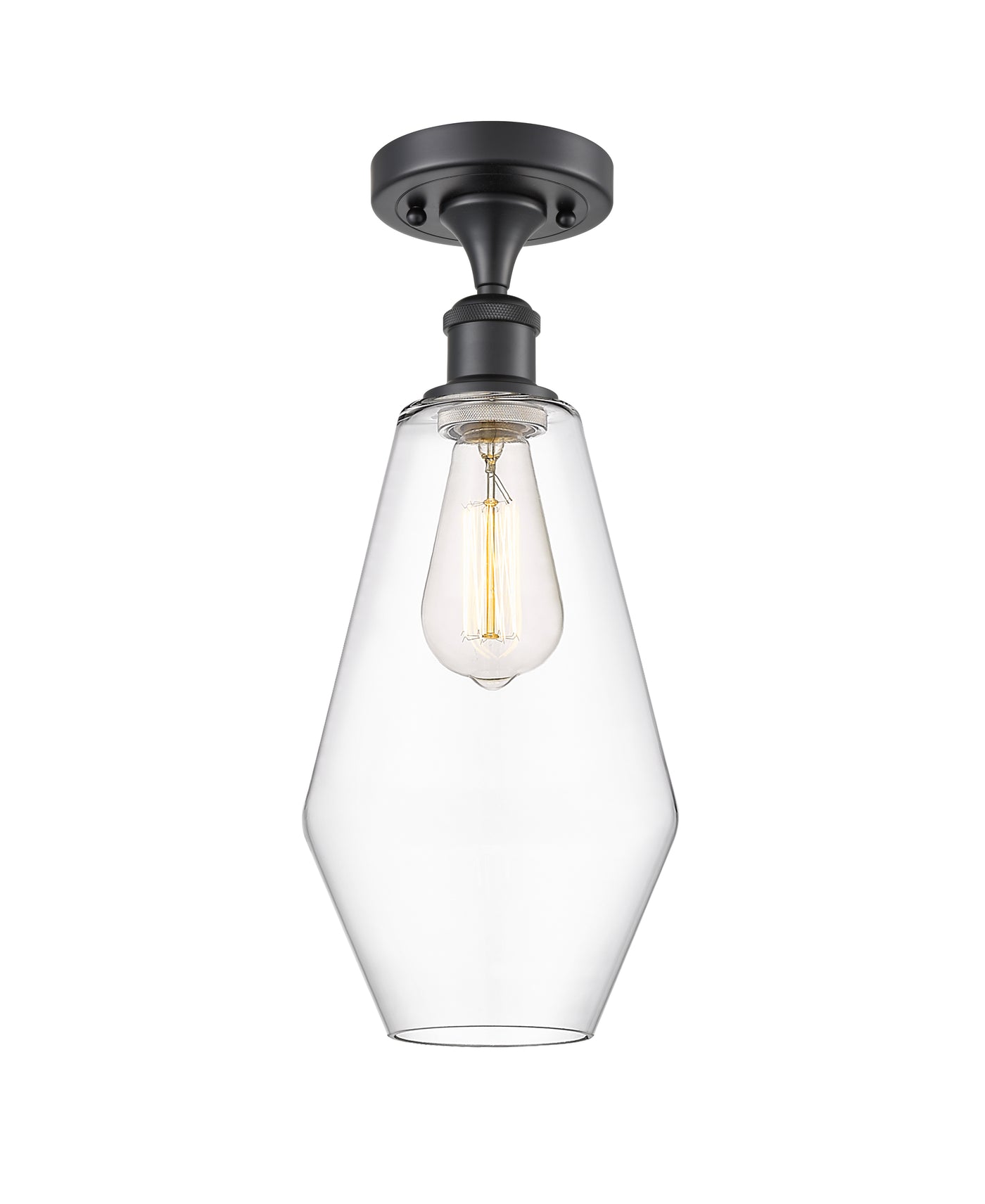 Ballston Semi-Flush Mount White Chrome