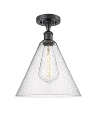 Ballston Semi-Flush Mount White Chrome Brass