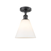 Ballston Semi-Flush Mount White Polished Chrome