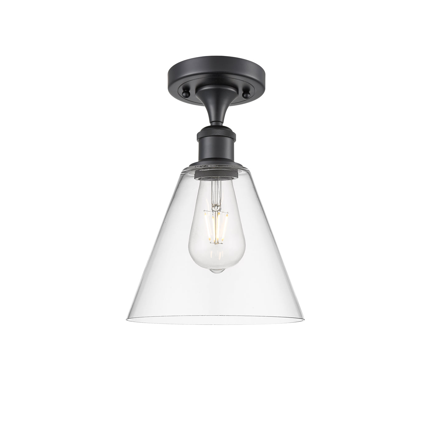 Ballston Semi-Flush Mount White Polished Chrome