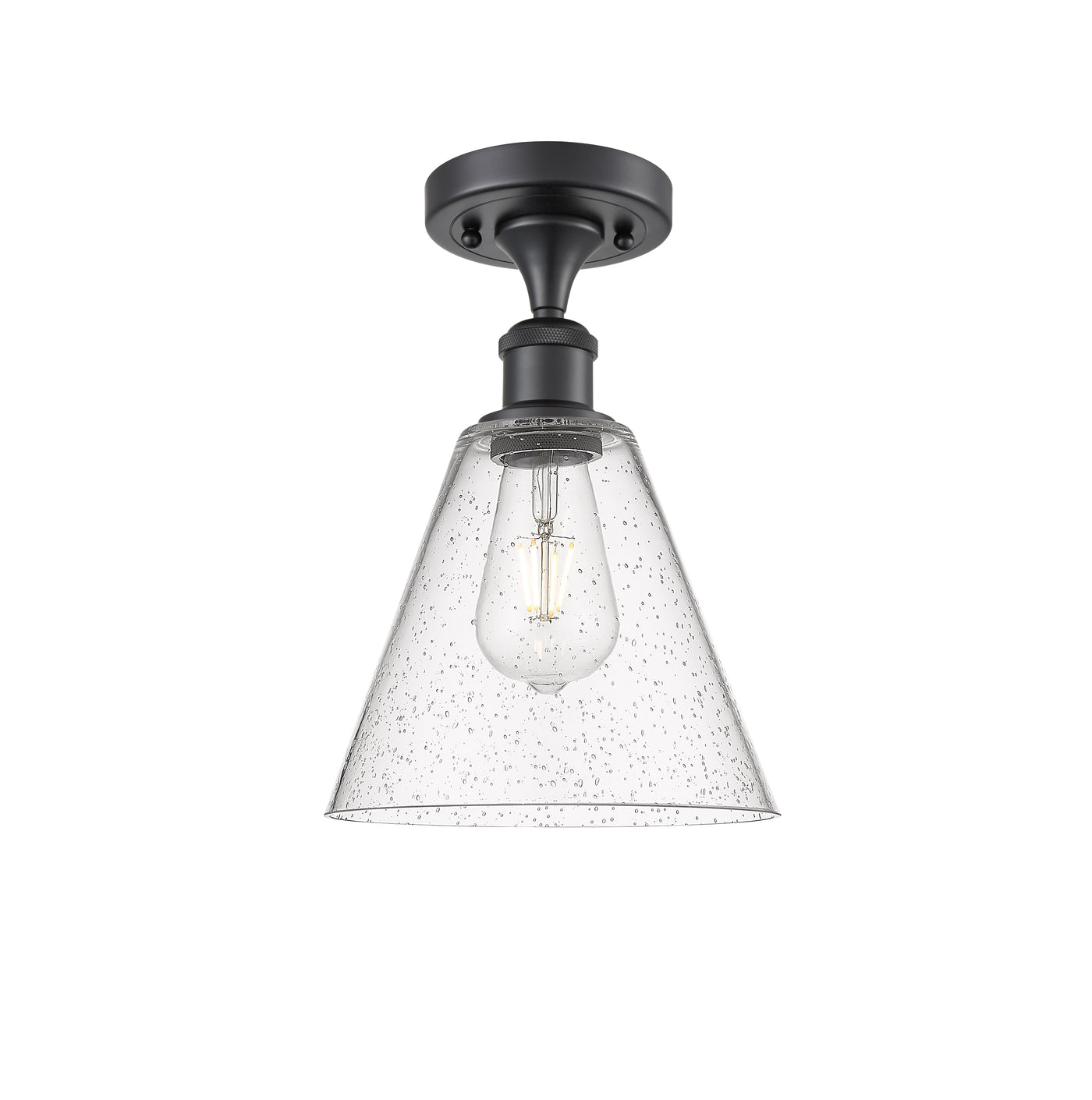 Ballston Semi-Flush Mount White Polished Chrome