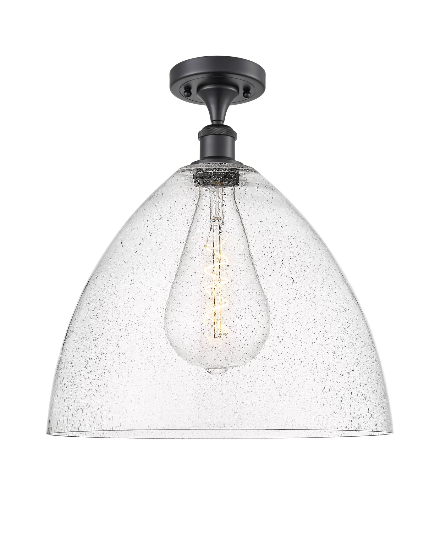 Ballston Semi-Flush Mount White Chrome Brass