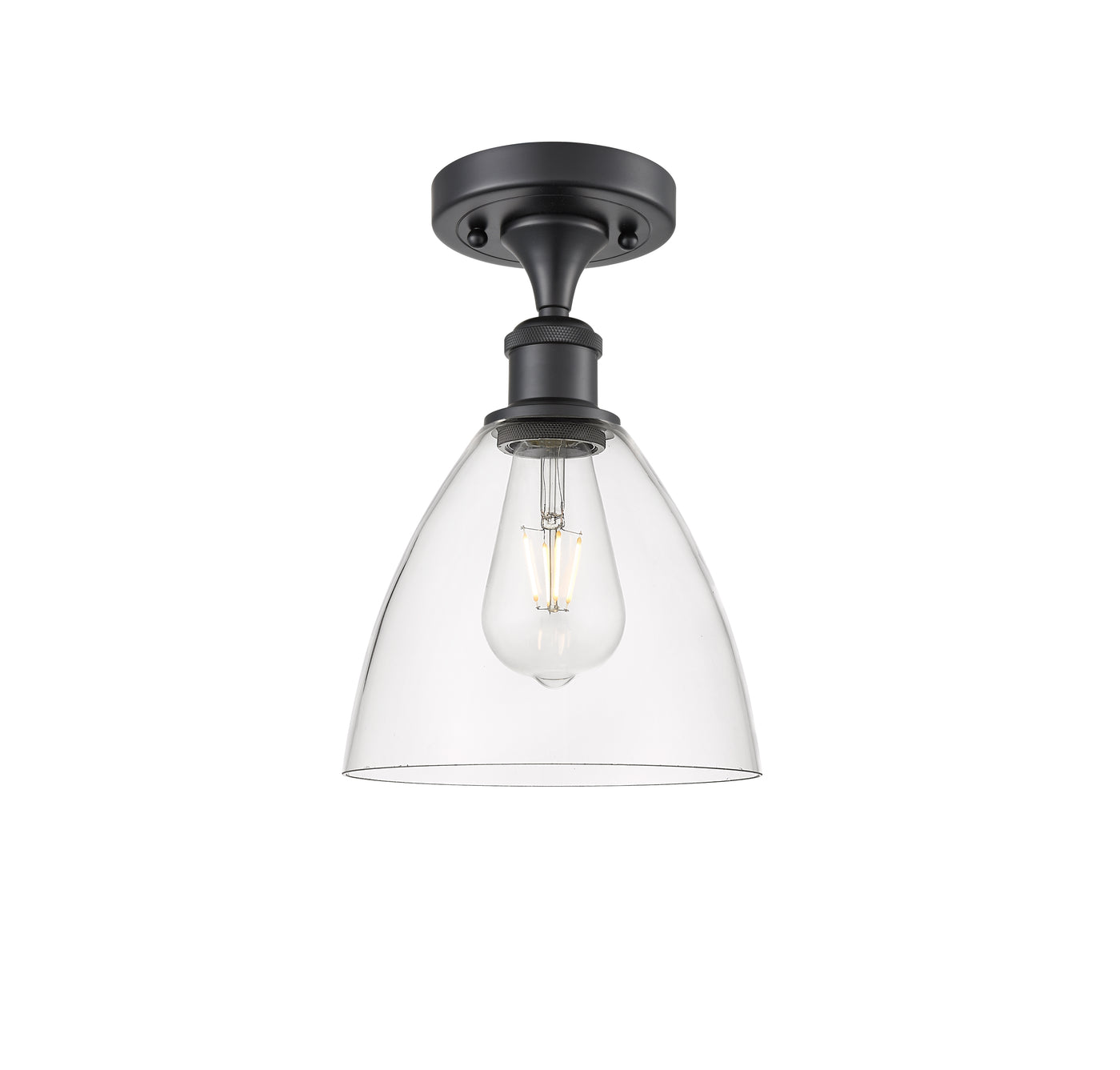 Ballston Semi-Flush Mount Cast Brass Chrome