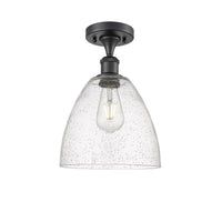 Ballston Semi-Flush Mount Cast Brass White