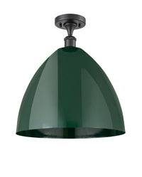 Ballston Semi-Flush Mount White Chrome Brass