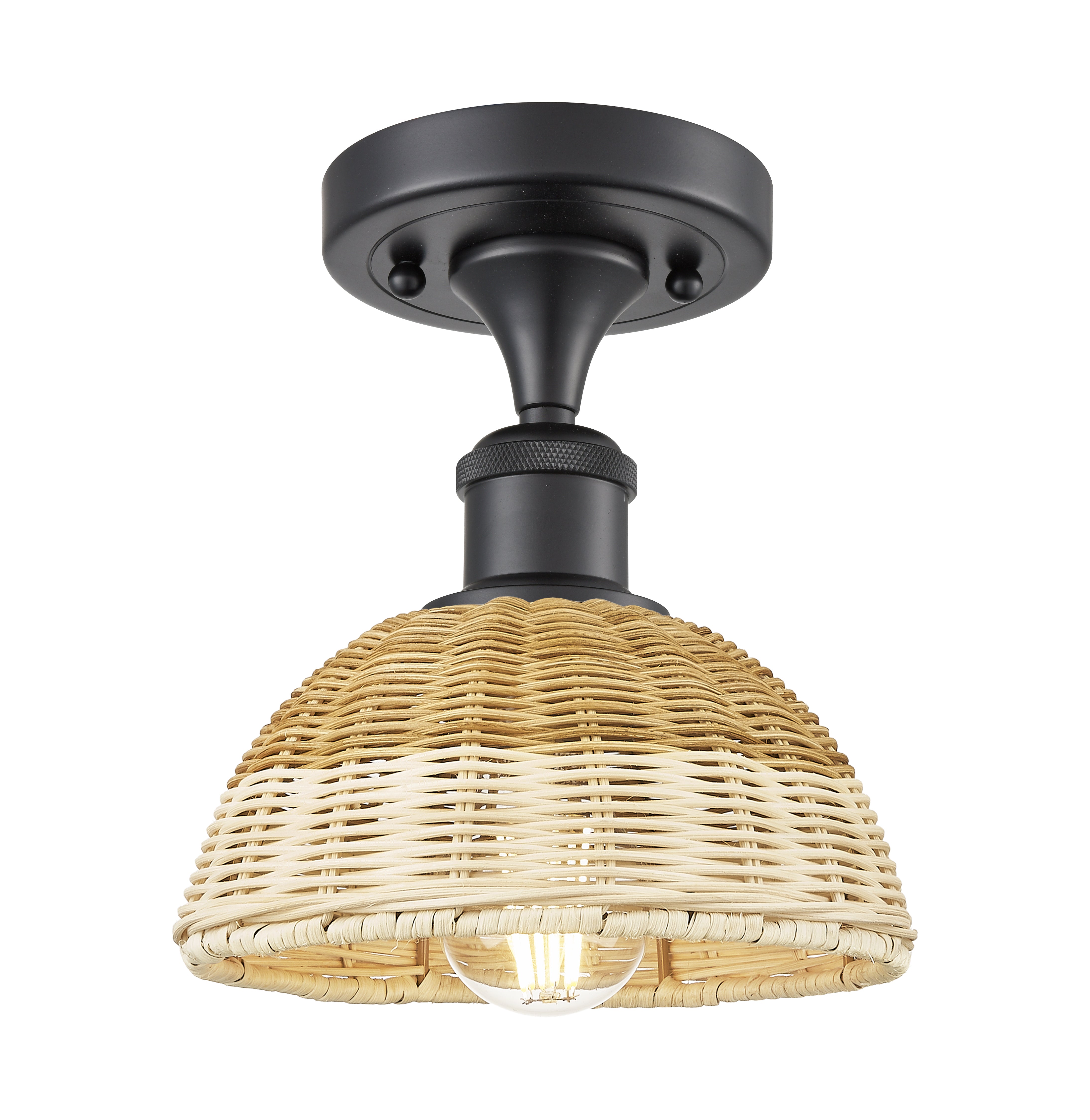 Ballston Semi-Flush Mount Brushed Satin Nickel
