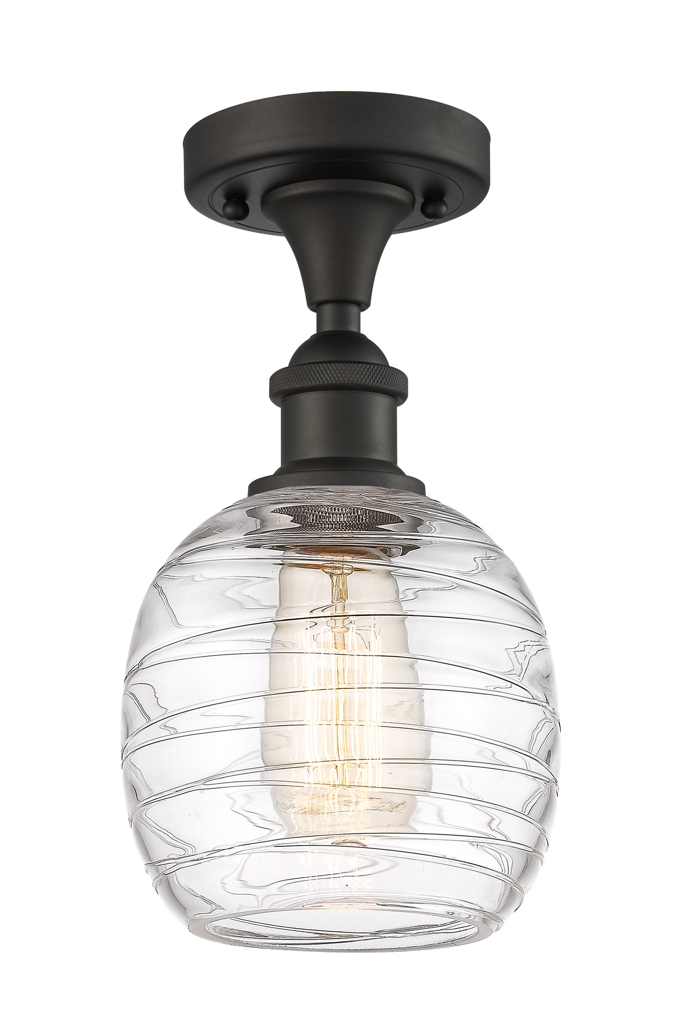 Ballston Semi-Flush Mount White Chrome