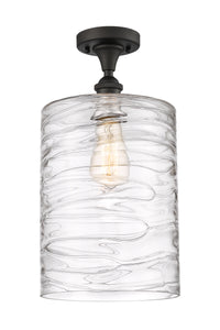 Ballston Semi-Flush Mount - Brass Glass Elegance