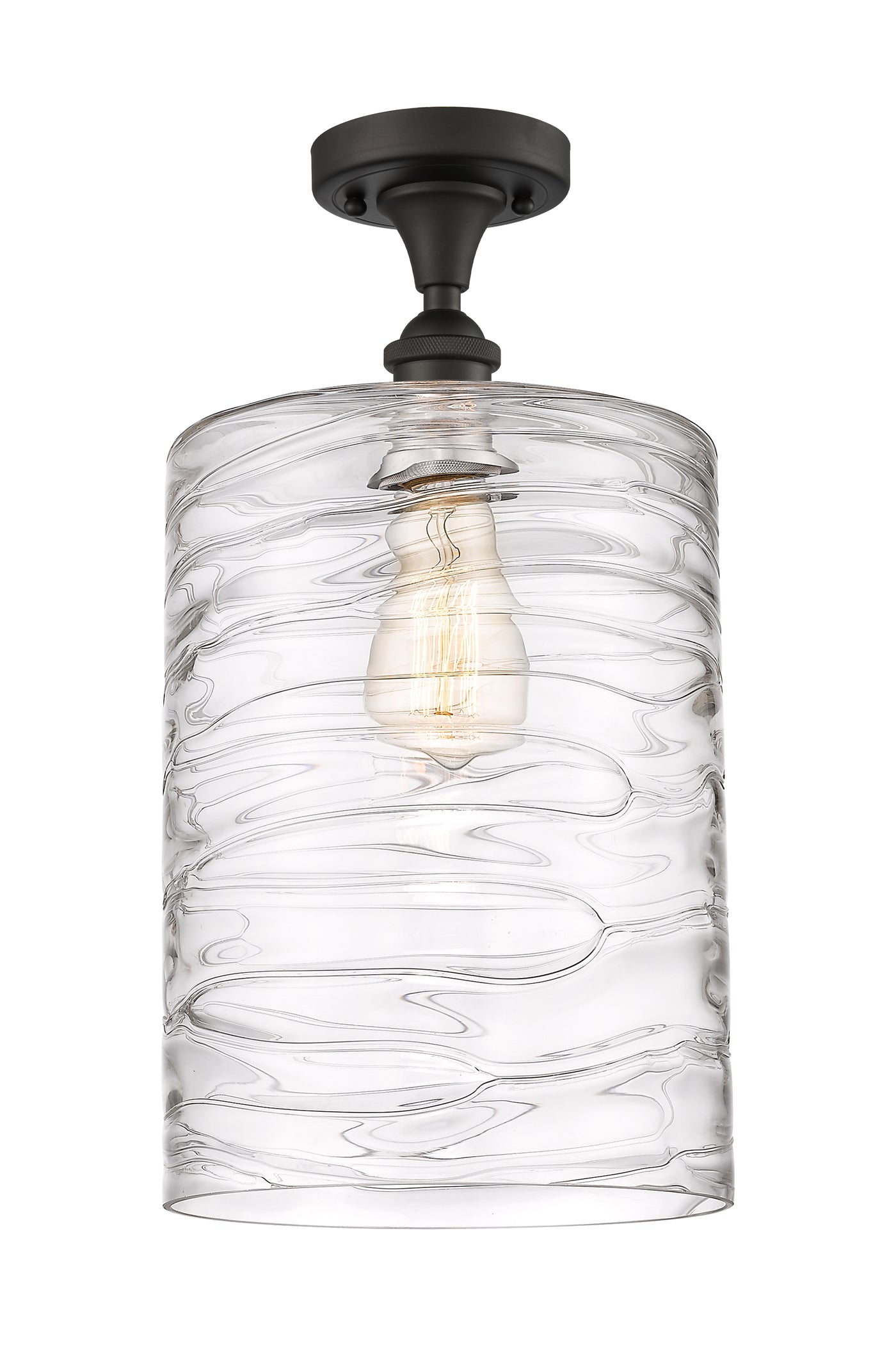 Ballston Semi-Flush Mount White Chrome
