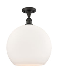 Ballston Semi-Flush Mount White Chrome