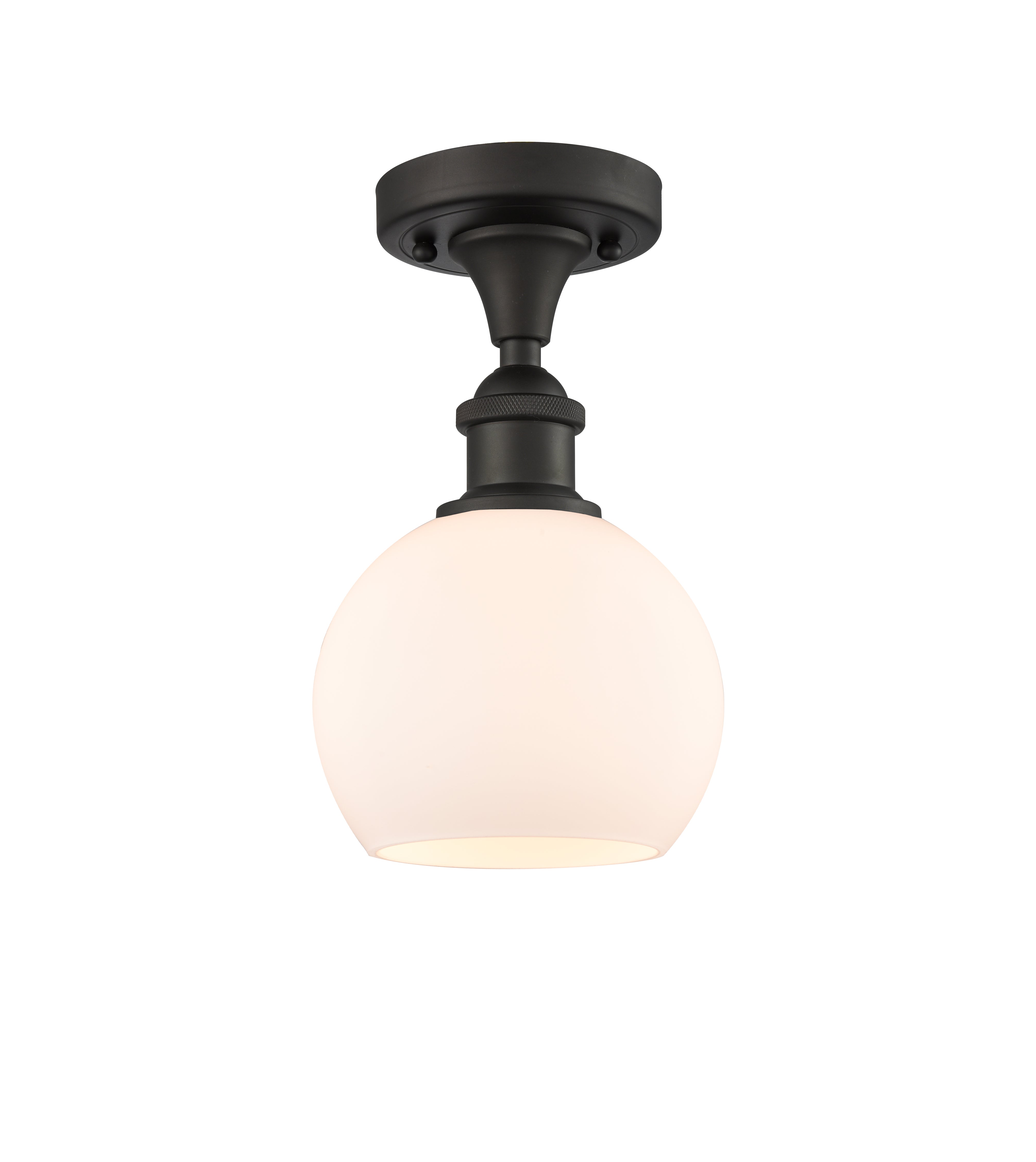 Ballston Semi-Flush Mount White Chrome