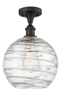 Ballston Semi-Flush Mount Chrome White
