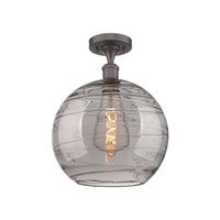 Ballston Semi-Flush Mount Chrome White
