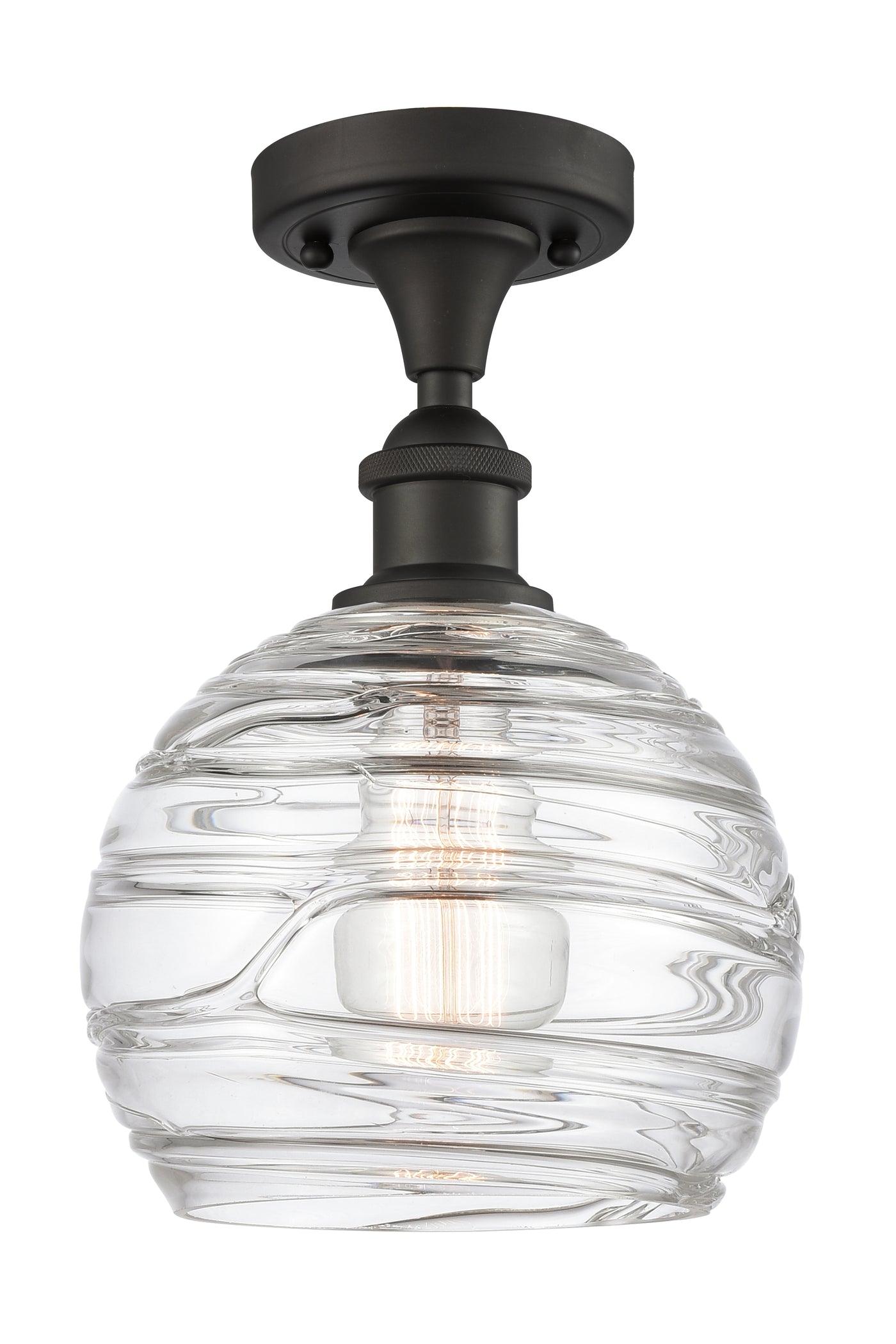 Ballston Semi-Flush Mount White Chrome