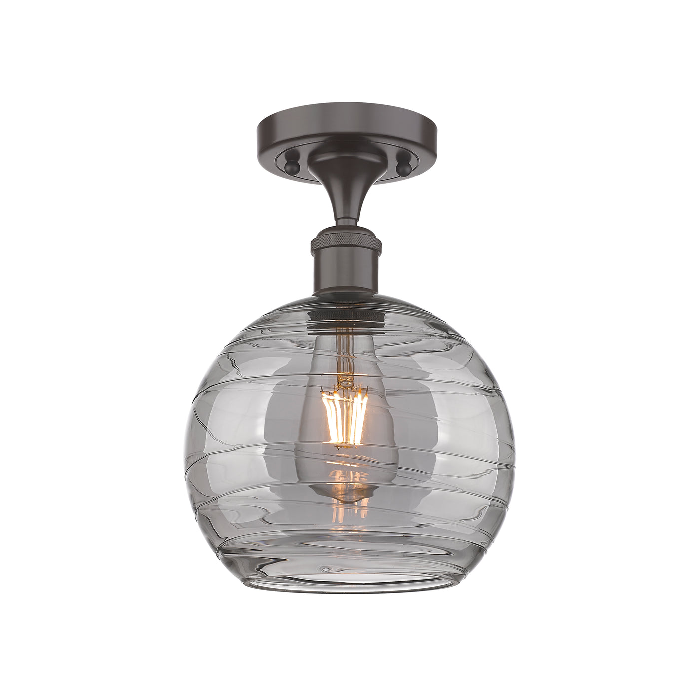Ballston Semi-Flush Mount White Chrome
