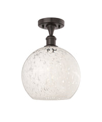 Ballston Semi-Flush Mount White Polished Chrome