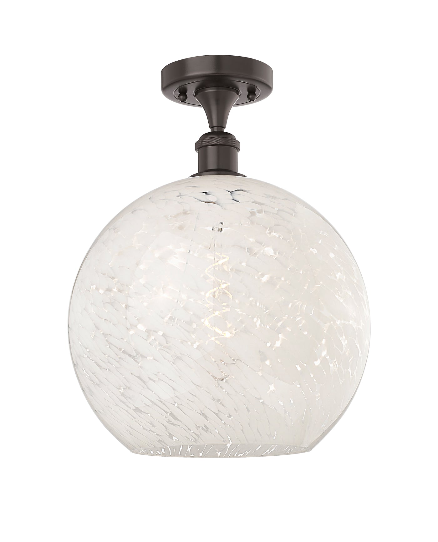 Ballston Semi-Flush Mount White Mouchette