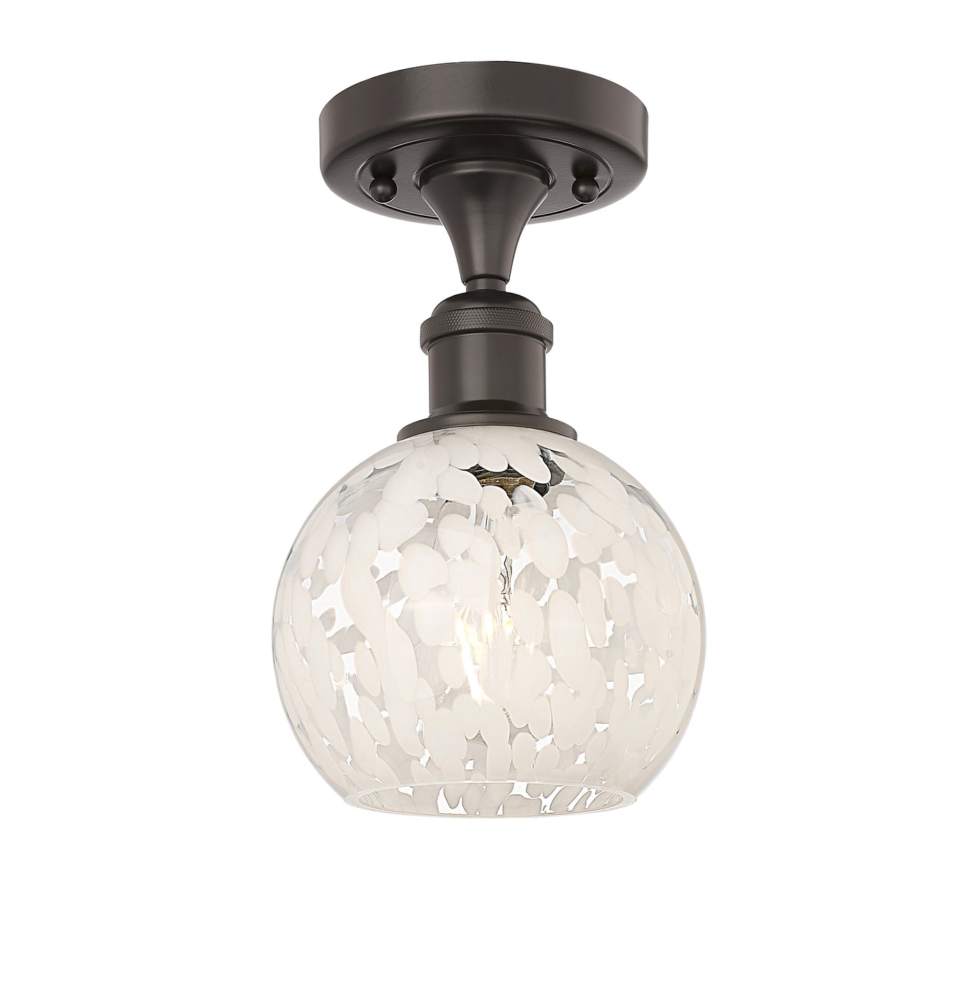 Ballston Semi-Flush Mount White Polished
