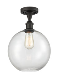 Ballston Semi-Flush Mount White Chrome Finish