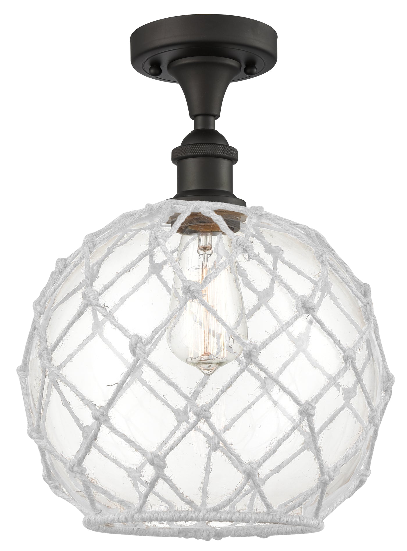Ballston Semi-Flush Mount White Chrome